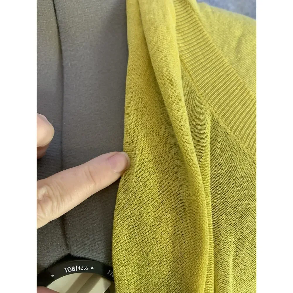 Anthropologie Urban Outfitters Yellow Linen Blend Open Cardigan XS/S Boho Lagen
